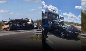 Urgente: Identificado o casal vítima do desastre entre carro de passeio e “cegonha” na BR-116 próximo à Milagres