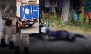Suposto ladrão é surpreendido e morto a tiros nesta terça-feira, após tentar assaltar e agredir uma idosa