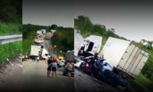 VÍDEO: Imagens mostram local do desastre com quatro mortos na BR-116, região próxima à Vitória da Conquista