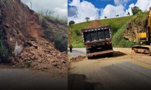 Chuvas em Conquista: Trânsito na Serra do Marçal está normalizado após queda de barreira e interdição parcial