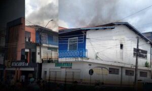 VÍDEO: Princípio de incêndio em sobrado assusta moradores na manhã deste domingo na região. Assista