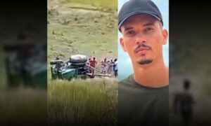 Tristeza: Familiares e amigos inconformados com o falecimento trágico do jovem tratorista Gustavo Angeli, de 24 anos