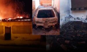 VÍDEO: Mulher é acusada de atear fogo no carro e na casa do ex-companheiro, em Guanambi. Motivo seria ciúmes