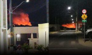 VÍDEO: Grande incêndio provoca apreensão aos moradores da região do bairro Universidade em Vitória da Conquista
