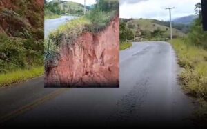 VÍDEO: Trecho da BA-262 que liga duas importantes cidades da região de Conquista corre risco de desmoronar