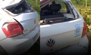 VÍDEO: Veja como ficou o carro do vereador Bibia após capotamento em Bate Pé. Edil está fora de perigo