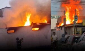 Conquista: Incêndio em fábrica de estofados aterrorizou vizinhos neste domingo no bairro Patagônia