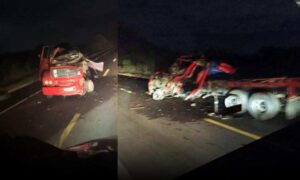 Urgente: Motorista conquistense e colega morrem em colisão de caminhões no norte de MG, nesta quarta-feira