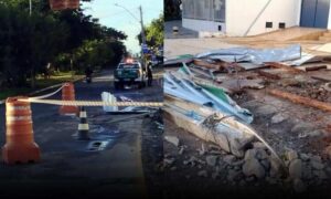 Conquista: Caminhão desgovernado derruba poste e foge em seguida, nesta madrugada na Av. Juracy Magalhães