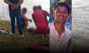 Tristeza: Jovem Tiago, de 19 anos, morreu afogado durante banho com amigos em rio. Bombeiros tentaram salvá-lo