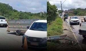 Conquista: Acidente registrado na Avenida Luís Eduardo Magalhães. SAMU foi acionado para atender o motorista