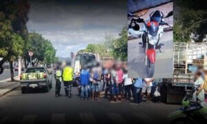 Irresponsabilidade: Mulher e criança são atropelados por motoqueiro sem habilitação. Vítimas foram hospitalizadas