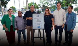 FOTOS: Totalmente revitalizada, praça José Garanto é entregue à população do bairro Jurema, em Vitória da Conquista