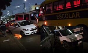 VÍDEO: Vários veículos envolvidos no grave acidente desta noite no Bairro Patagônia, em Vitória da Conquista