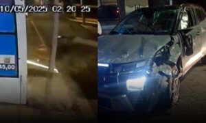 VÍDEO: Veja o momento em que motorista colidiu com poste nesta madrugada, na Av. Vivaldo Mendes, em Conquista