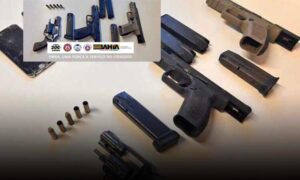 Atenção: 92ª CIPM apresenta armas apreendidas com 3 suspeitos da chacina em Barra do Choça. Todos mortos em confronto