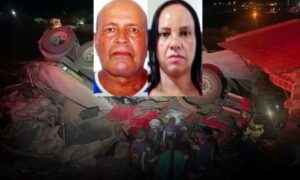 Tragédia na BR-116: Identificado o casal que morreu em acidente com carreta nesta noite. Criança foi resgatada