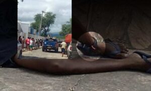 Brutal: Gabriel, de 19 anos, foi executado com vários disparos hoje a tarde. Ele utilizava tornozeleira eletrônica