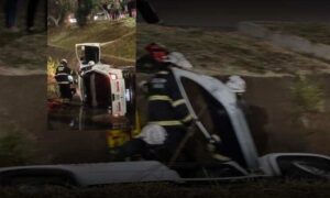 VÍDEO: Grave acidente na Avenida Luís Eduardo Magalhães deixa motorista ferido em Vitória da Conquista