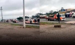 VÍDEO: Motorista comemora ao presenciar viaturas da ViaBahia deixando a BR-116. Contrato encerrou nesta semana