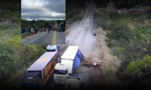 VÍDEO: DNIT e PRF investigam se acidente na ponte da BR-116 em Cândido Sales foi por imprudência. Cinco se feriram
