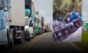 Região: Tráfego na BR-116 começa a se normalizar após grave acidente com carreta, nesta manhã de quarta-feira