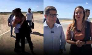 Conquista: Ex-prefeito ACM Neto é recebido no aeroporto pela prefeita Sheila Lemos e dá início à agenda política