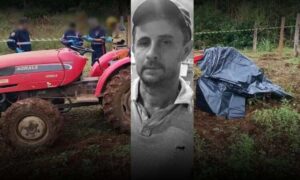 Trágico: Avô de 49 anos morre prensado por trator dirigido pelo neto, de apenas 11 anos. Vítima identificada