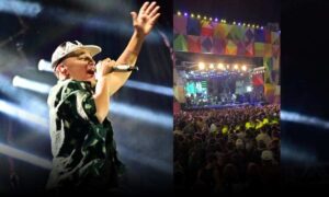VÍDEO: Na primeira noite do Arraiá da Conquista, João Gomes sacode a multidão, que lotou o Parque de Exposições