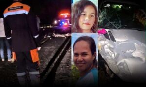 Tragédia: Identificadas mãe e filha de 6 anos que morreram após motocicleta ser atingida por carro na BA-130
