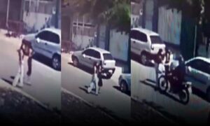 VÍDEO: Mulher ficar ferida após ser atingida por motocicleta, na tarde desta terça-feira, na região. Assista