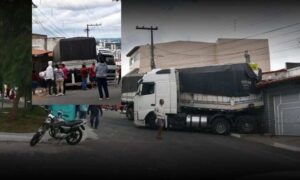 Conquista: Moradores do Guarani passaram um grande susto com carreta desgovernada, nesta quinta-feira