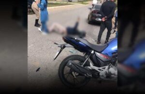 Atenção: Motociclista fica gravemente ferido em colisão nesta manhã na Av. Luís Eduardo Magalhães, em Conquista