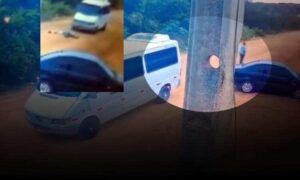 Imagens fortes: Homem morre após ser atropelado e arrastado por van, no sudoeste da Bahia. Motorista fugiu