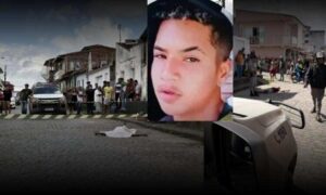 Brutal: Kauã foi executado com vários disparos em via pública, na tarde deste sábado. DPT foi acionado