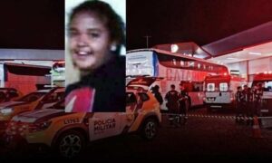 Mulher passa mal e morre dentro de ônibus de turismo. Policiais encontraram 26 iPhones colados ao seu corpo