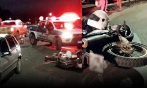 Conquista: Novas informações sobre o acidente entre carro e moto, com vítima, nesta noite no Distrito Industrial