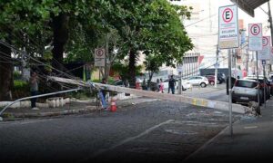 Conquista: PMVC atualiza sobre o acidente na Praça Estevão Santos. Linhas de ônibus tiveram de ser desviadas