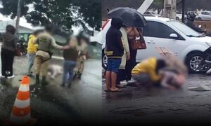 Atenção: Pista molhada provocou dois sérios acidentes apenas nesta manhã, no trânsito de Vitória da Conquista