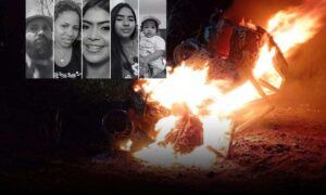 Tragédia: Carro colide com carreta, pega fogo e 5 ocupantes, incluindo bebê, morrem carbonizados. Vítimas identificadas