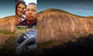 Trágico: Casal morre após carro despencar de paredão de 400 metros de altura. Corpos foram encontrados nus