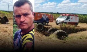 Trágico: Homem de 52 anos morre esmagado pelo próprio trator, ao tentar pular do veículo desgovernado