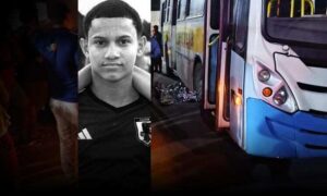 Consternação: Jovem Everson Wagner, de 13 anos, morreu após ser atropelado por ônibus escolar enquanto pedalava