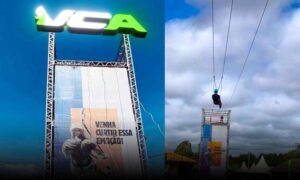 Tirolesa da VCA Construtora muda a atmosfera do FIB 2025, a partir desta sexta-feira, em Vitória da Conquista