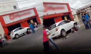 VÍDEO: Em grave acidente, moto vai parar embaixo de carro na manhã deste domingo, em Vitória da Conquista