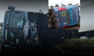 VÍDEO: Imagens mostram desastre com ônibus da viação Cidade Sol, nesta quinta-feira. Novas informações