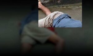 Imagens fortes: Jovem é assassinado com vários tiros na manhã deste domingo. Arma foi achada ao lado do corpo