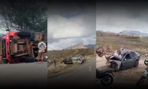 VÍDEO: Gravíssimo acidente foi registrado na rodovia BA-263, saída de Itambé para Vitória da Conquista