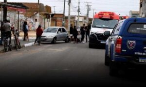 Atenção: Grave acidente com motocicleta foi registrada nesta manhã em cruzamento do Bairro Patagônia