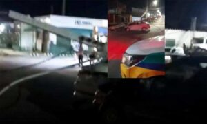 Atenção: Simtrans e Coelba são acionados após acidente derrubar poste na Av. Bartolomeu de Gusmão, em Conquista